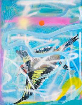 Sky II, 100×70cm, 2022, acryl and spray on canvas
